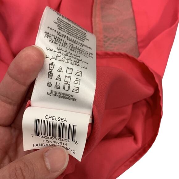 Max & Cleo Strapless Pink Mesh Cutout Mini Dress - Picture 12 of 12